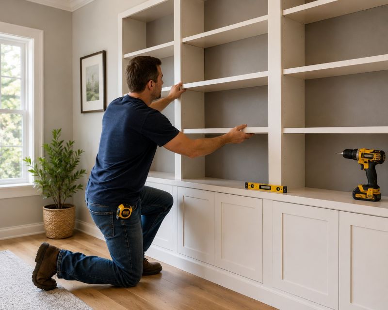 Built In Bookshelves Installation in Greensboro, NC
