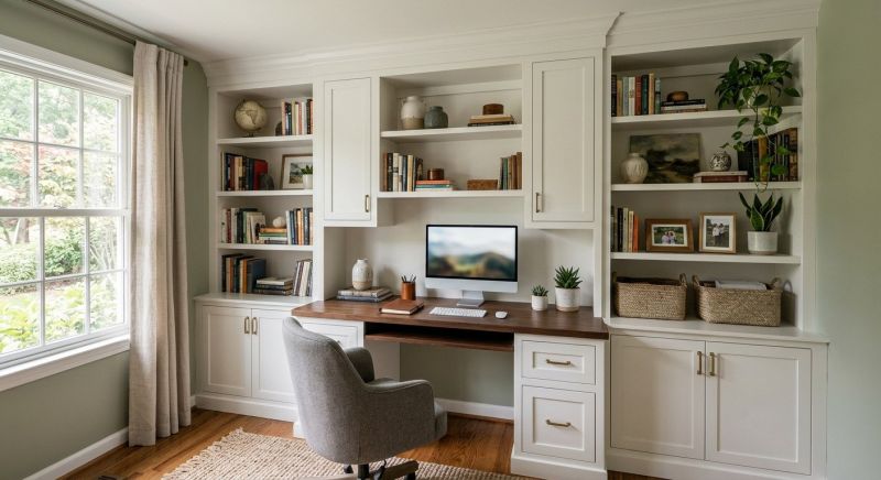 Built In Desk Installation in Frederick, MD