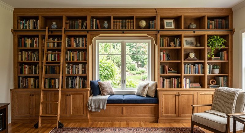 Custom Bookcase Installation in Durham, NC