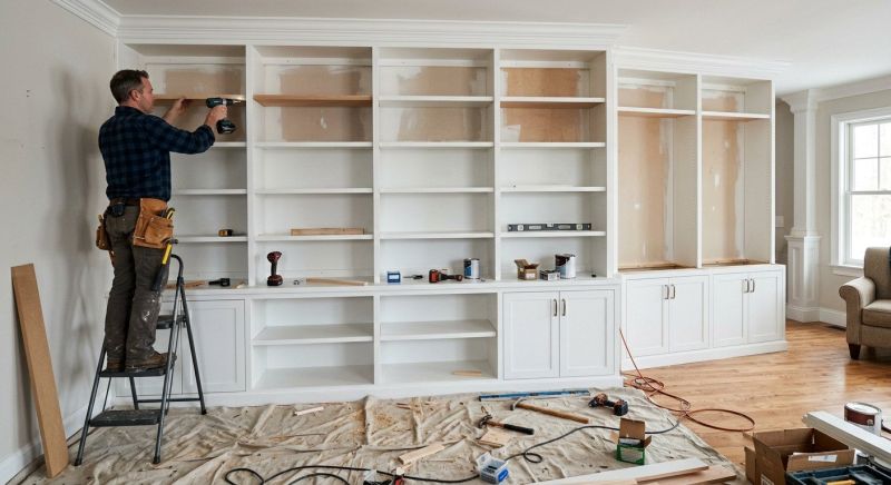 Built In Bookshelves Installation in Greensboro, NC