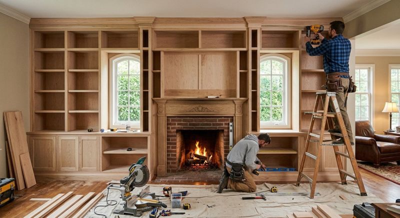 Built In Bookshelves Installation in Annapolis, MD