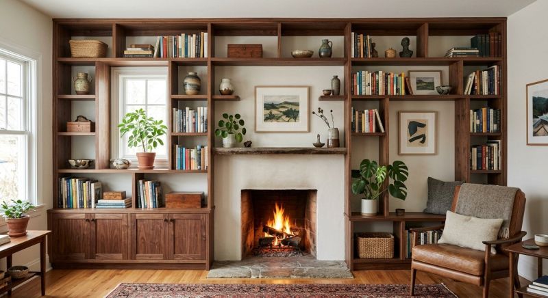 Custom Bookshelves Installation in Durham, NC