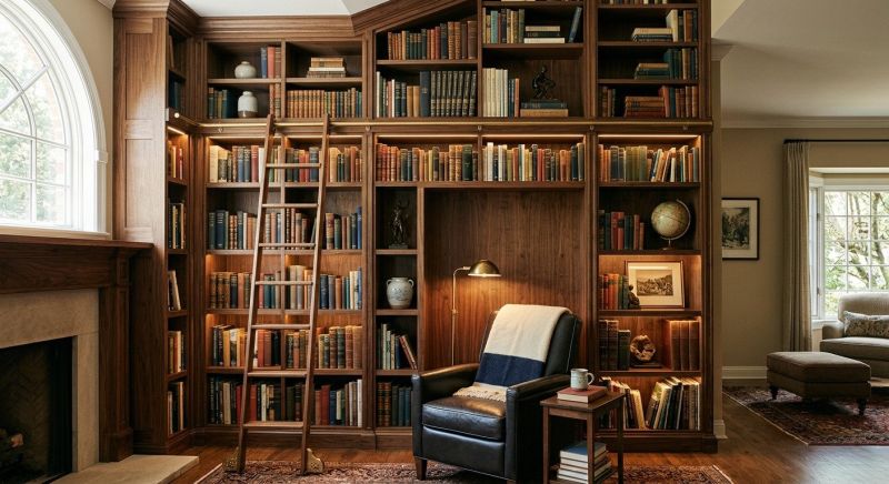 Custom Bookshelves Installation in Greensboro, NC