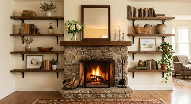 Fireplace Shelves Installation in Woodbridge, VA