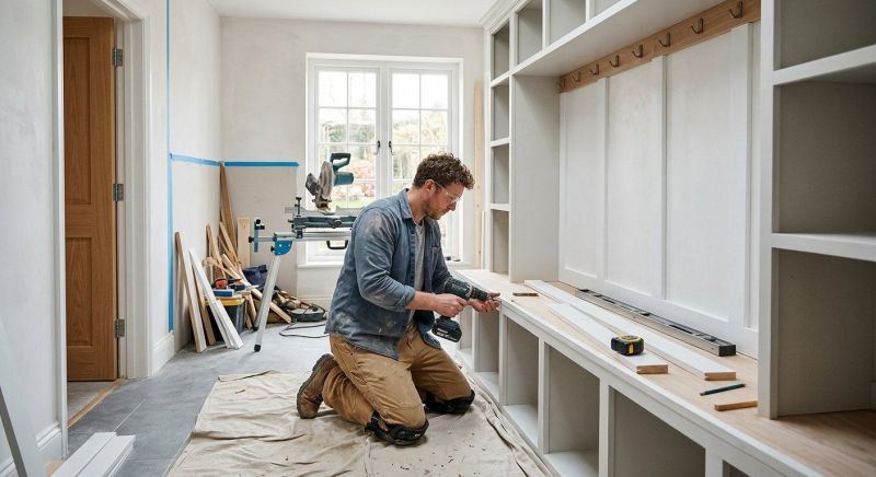 Mudroom Shelving Installation in Annapolis, MD