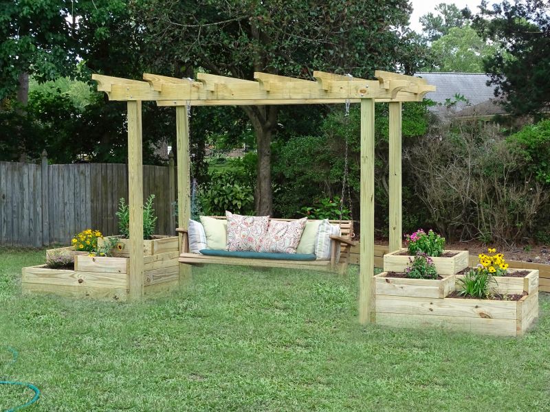 Wood Trellis Installation in Wilmington, NC